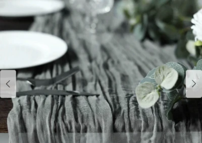 Grey table runners